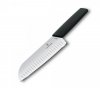 Nóż Santoku, ostrze ryflowane, 17 cm, czarny VICTORINOX 6.9053.17KB